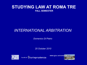 STUDYING LAW AT ROME TRE INTERNATIONAL