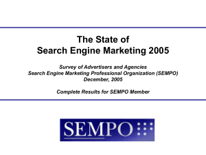 The State of Search Engine Marketing 2005