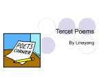 Tercet Poems - NormanSchwagler