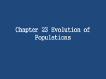 Chapter 23 Evolution of Populations