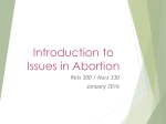 Intro to Issues in Abortion