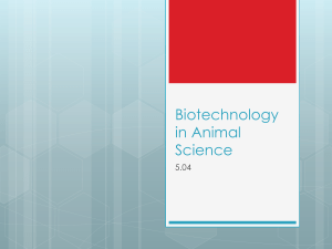 Biotechnology in Animal Science