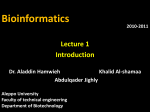 Bioinformatics areas