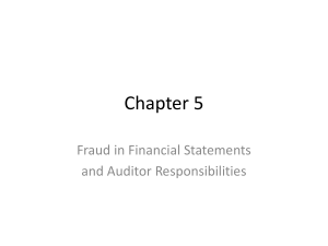 Auditor`s Responsibility