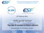 Presentation - The European Services Forum