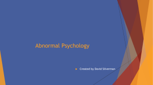 Abnormal Psychology Powerpoint