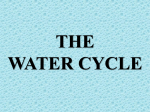 THE WATER CYCLE