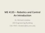 ME 4135 * Robotics and Control An Introduction