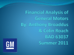 Financial Analysis of General Motors By