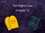 Lesson 122 3 Nephi 12 The Higher Law Power Pt