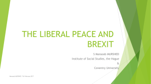 the liberal peace and brexit