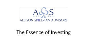 The Essence of Investing - Allison Spielman Advisors