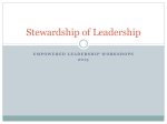 Stewardship of Leadership - The Episcopal Church in Colorado