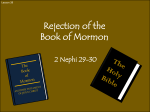 Lesson 39 2 Nephi 29-30 Rejection of the book of mormon Power Pt