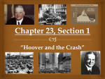 Chapter 23, Section 1 “Hoover and the Crash”