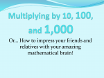 Multiplying by 10, 100, and 1,000