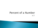 notes 17 Percent of a Number