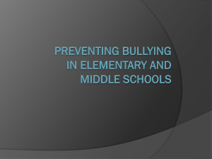 Preventing Bullying in Elementary and Middle