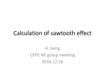 Calculation of sawtooth effect