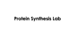 Protein Synthesis Lab - Northwest ISD Moodle