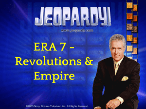 ERA 7 Jeopardy Review Game