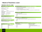 Business case on a page