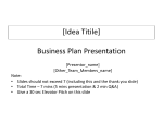 [Idea Titile] Business Plan Presentation
