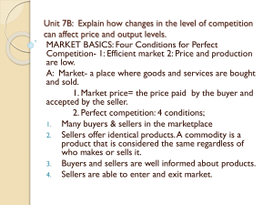 Unit 7B: Explain how changes in the level of