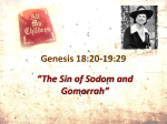 Genesis 18:20-19:29 “The Sin of Sodom and Gomorrah”