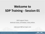 General SDP Group Session 01 Training Presentation