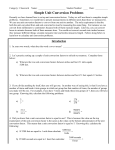 Simple Unit Conversion Problems