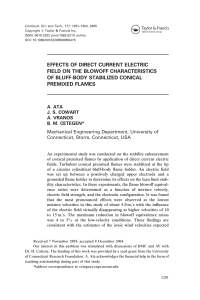 Effects of D.C. electric field on the blow