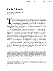 Ebola Epidemic - Fort Lewis College
