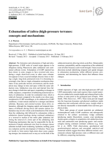 Exhumation of (ultra-)high-pressure terranes: concepts