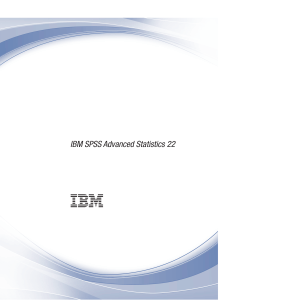 IBM SPSS Advanced Statistics 22