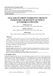 analysis of green marketing trend in passenger car segment