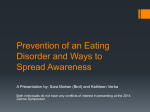 Prevention of an Eating Disorder and Ways to Spread Awareness