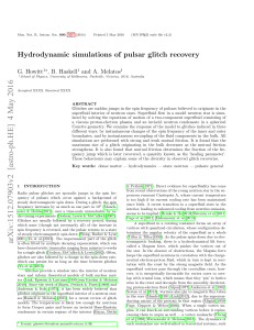 Hydrodynamic simulations of pulsar glitch recovery
