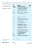 Product Profiles Abbreviations/Symbols