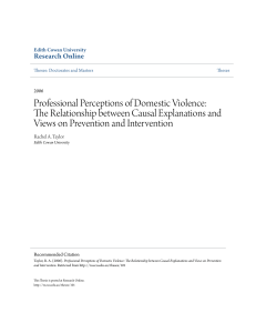 Professional Perceptions of Domestic Violence