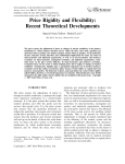 Price rigidity and flexibility: recent theoretical developments