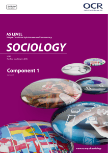 AS Level Sociology Sample Candidate Style Answers and