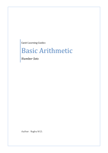 Basic Arithmetic - Learning for Knowledge