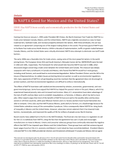 Is NAFTA Good for Mexico and the United States?