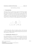 Just the Factors, Ma`am 1 Introduction 2 Counting the divisors of N