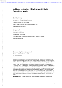 A Study to the 3n+1 Problem with State Transition Model