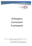 Orthoptics Curriculum Framework - British and Irish Orthoptic Society