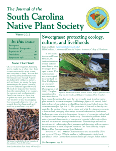 SCNPS Journal Winter 2012 - the South Carolina Native Plant Society!