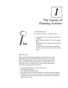 The Nature of Planning Systems