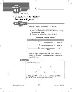 61 • Using Letters to Identify Geometric Figures